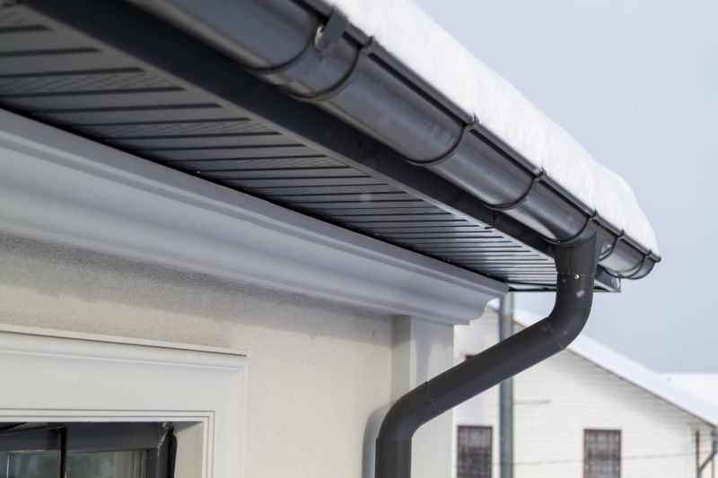 Gutter system on a residential roof